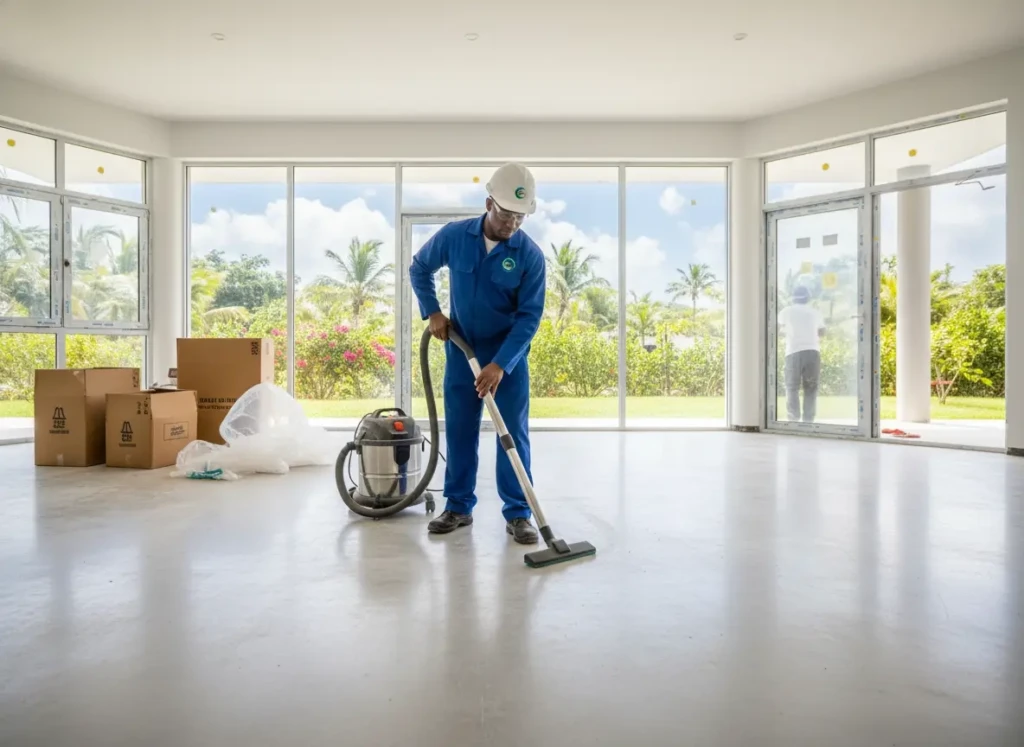 nettoyage fin de chantier Eclat Gwada