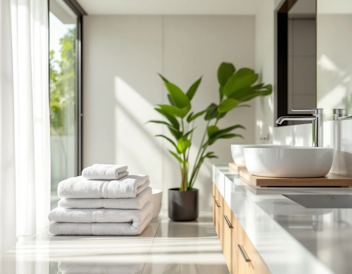 Salle de bain impeccable après un nettoyage professionnel en Guadeloupe