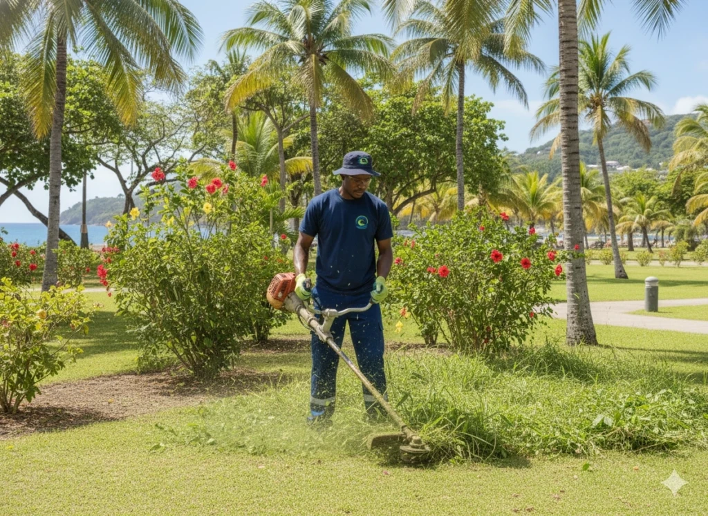 Nettoyage espace vert en Guadeloupe