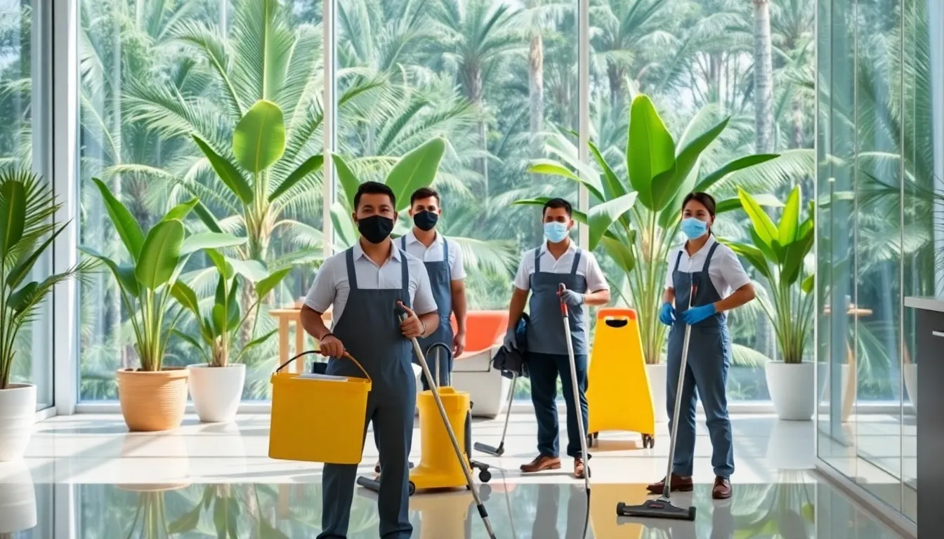 Équipe nettoyage professionnel Guadeloupe